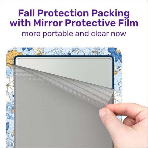 مرآة خزانة مغناطيسية للمدرسة والمكتب، مع مرآة مغناطيسية قوية للخزانة، ملحقات خزانة فريدة وموثوقة، مرآة خزانة مغناطيسية بتصميم ملون، عبوة واحدة in Kuwait