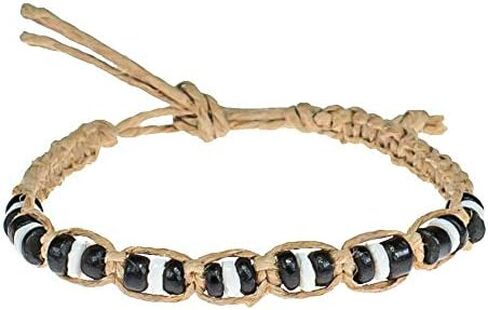 BlueRica Hemp Anklet with Coconut Shell Beads in Kuwait