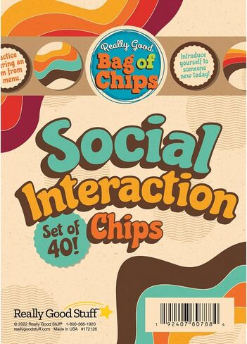 Really Good Stuff Classroom Social Interaction Chips – Set of 40 – Practice Social Skills & Communication with Others –Encourage Confidence – Social-Emotional Learning – SEL for the Home and Classroom in Saudi Arabia