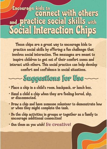 Really Good Stuff Classroom Social Interaction Chips – Set of 40 – Practice Social Skills & Communication with Others –Encourage Confidence – Social-Emotional Learning – SEL for the Home and Classroom in Saudi Arabia