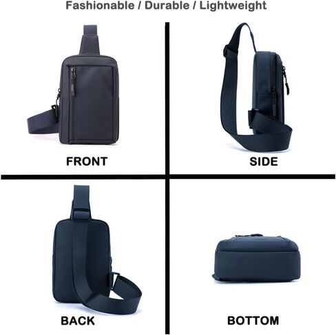 Crossbody Bag,Cross Body Fanny Packs for Men Women Trendy,Black Small Sling Bag Phone Chest Bag for Workout Running in Saudi Arabia