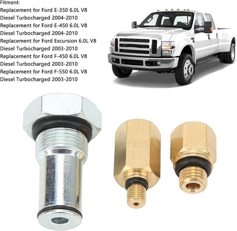 Air Test Fitting Tool, Oil Rail Adapters Air Test Fitting Tool Kit High Pressure Oil Rail Adapters Replacement for E?350 6.0L V8 Turbocharged 2004 to 2010 in Saudi Arabia