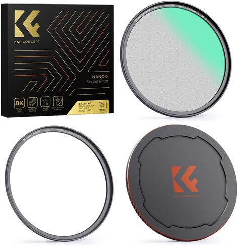K&F Concept 37mm Black Diffusion 1/4 Filter Mist Cinematic Effect Filter with 28 Multi-Layer Coatings Waterproof/Scratch Resistant for Video/Vlog/Portrait Photography in Kuwait
