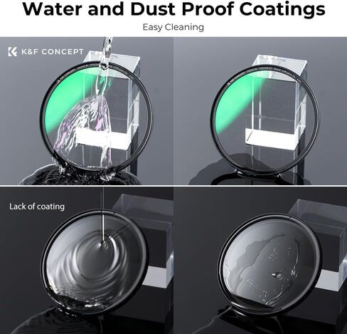 K&F Concept 37mm Black Diffusion 1/4 Filter Mist Cinematic Effect Filter with 28 Multi-Layer Coatings Waterproof/Scratch Resistant for Video/Vlog/Portrait Photography in Kuwait