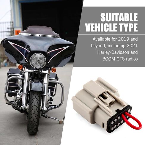 1 PC Car Player Jumper, 3347-1202 Waterproof Insulated Shell Car Plug, Plug and Play Vehicle Repair Accessories, Compatible with Davidson 19 and above GTS Radio and BOOM GTS Radio (White) in Saudi Arabia