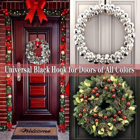 Wreath Hanger, 15" to 25" Adjustable Wreath Hangers for Front Door, Indoor or Outdoor Over The Door Wreath Hook Hanger for Easter Spring Halloween Xmas Garland Decorations, 20lb Load Bearing in Saudi Arabia