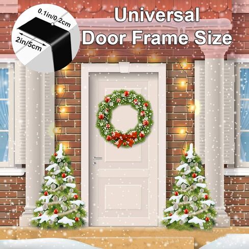 Wreath Hanger, 15" to 25" Adjustable Wreath Hangers for Front Door, Indoor or Outdoor Over The Door Wreath Hook Hanger for Easter Spring Halloween Xmas Garland Decorations, 20lb Load Bearing in Saudi Arabia