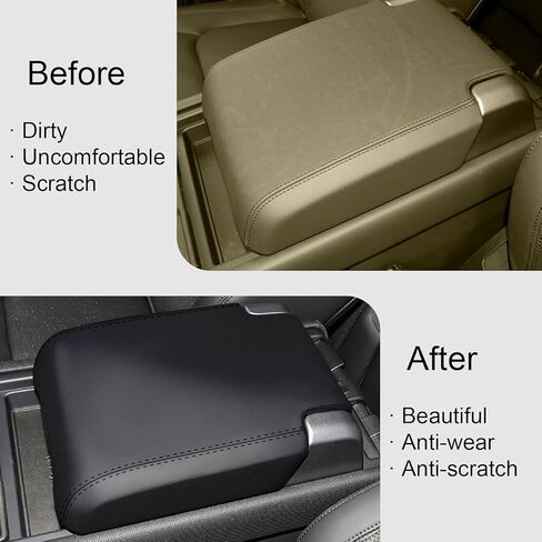 غطاء مسند الذراع faccibbg لسيارة Land Rover Defender 2020-2024 أسود، غطاء وحدة التحكم المركزية، واقي وسادة مسند الذراع لملحقات المدافع in Kuwait