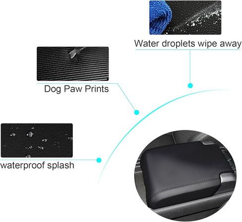 غطاء مسند الذراع faccibbg لسيارة Land Rover Defender 2020-2024 أسود، غطاء وحدة التحكم المركزية، واقي وسادة مسند الذراع لملحقات المدافع in Kuwait