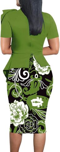 TOPONSKY Ruched Women Peplum Tea Party Bow Maternity Formal Church Dress in Kuwait