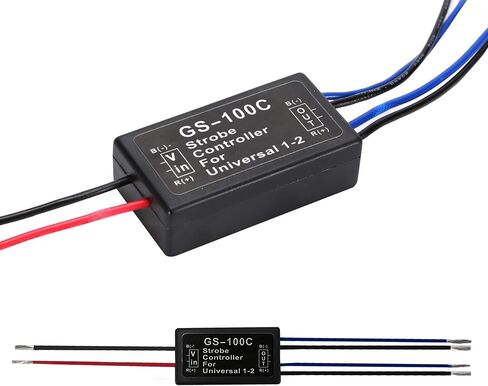 ضوء الفرامل فلاش ستروب وحدة التحكم المتعري وحدة السيارات السيارات LED فلاش وحدة للدراجات النارية السيارات الشاحنات أضواء الفرامل الذيل أضواء التوقف GS-100C 12-24 فولت (حزمة من 2) in Saudi Arabia