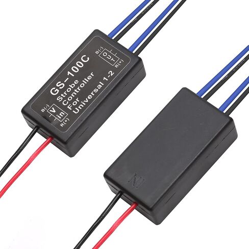ضوء الفرامل فلاش ستروب وحدة التحكم المتعري وحدة السيارات السيارات LED فلاش وحدة للدراجات النارية السيارات الشاحنات أضواء الفرامل الذيل أضواء التوقف GS-100C 12-24 فولت (حزمة من 2) in Saudi Arabia