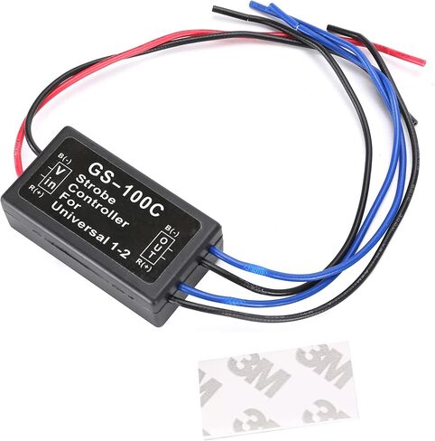 ضوء الفرامل فلاش ستروب وحدة التحكم المتعري وحدة السيارات السيارات LED فلاش وحدة للدراجات النارية السيارات الشاحنات أضواء الفرامل الذيل أضواء التوقف GS-100C 12-24 فولت (حزمة من 2) in Saudi Arabia