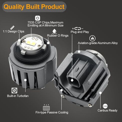 NSLUMO LW5B LED Backup Reverse Light Bulbs for 2019-2023 Toyo'ta Corolla Hatchback 6500K 4500LM Xenon White Canbus Error Free LW5 LW5A LED Back Up Lights Replacement in Saudi Arabia