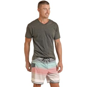 Rock & Roll Denim Men's Stripe Swim Board Short
