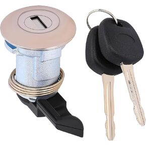 Fuel Door Lock Cylinder with 2 Key Compatible with 1995-2004 Toyota Tacoma 2000-2003 Tundra Replace 69058-35140, 69058-29016, Fuel Filler Lid Lock Cylinder