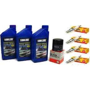 Yamaha 2005-2015 VX110 Deluxe Cruiser Sport VX 110 V1 Oil Change Kit w/NGK Spark Plugs Set