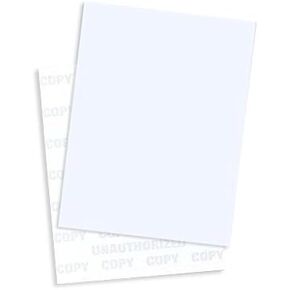 8-1/2 x 11" Multi-Purpose Tamper Resistant UNAUTHORIZED ANTI-COPY Green Security Paper, (Pack of 100)