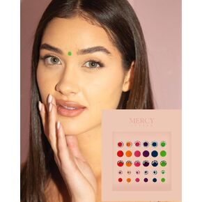 Star & Moon Bindis ✮ Crystal Indian Bindi Face Jewels Gold Multi Packet