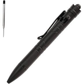 Titanium Bolt Action Pen with Clip, Portable EDC Pocket Pen with Black Refill, Ballpoint Pen for Office Business Signing Pen, Writing