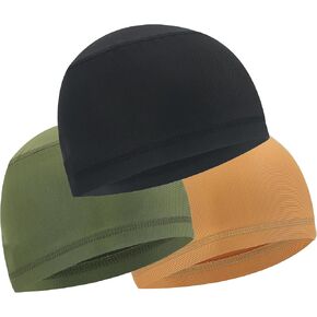 Cooling Skull Cap for Men Women, Helmet Liner, Breathable Hard Hat Liner, Cycling Skull Caps for Motorcycle (3 pcs)
