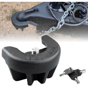 Upgraded 2 5/16-inch Trailer Hitch Lock, Heavy-Duty Trailer Coupler Lock Fits 2 5/16-inch Couplers, Secures Safety Chains, Anti-Theft Coupling Locks Accessories for RVs Boats, Trucks, Trailers