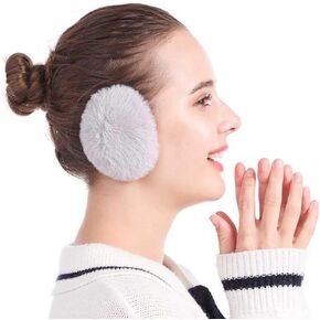 ANGGREK 3 Pairs Fleece Ear Muffs, Windproof Bandless Ear Warmers for Men Women