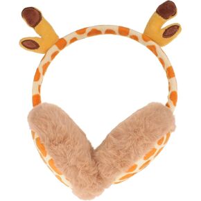 Animal Earmuff Headband Cute Giraffe Winter Earmuffs Faux Fur Earmuffs Portable Outdoor Ear Warmer Women Ear Cover For Motorcycle Skiing Cosplay Costume Role Play