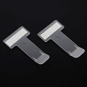 Transparent Car Vehicle Windscreen Parking Ticket Clip Permit Pass Holder Gadget with Adhesive Pads (2)