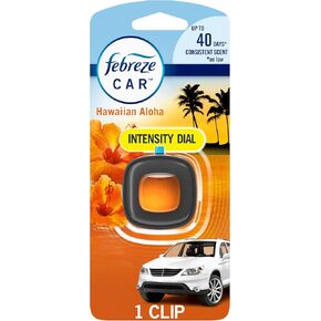 Febreze Car Odor-Fighting Air Freshener Vent Clip, Hawaiian Aloha, 1 count, 06 oz