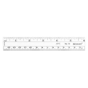 Westcott 6-Inch Flexible Metric Ruler, Clear