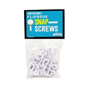 Andymation Snap Screws White for Binding Animated flipbooks Together