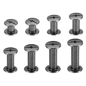 PATIKIL 160 Sets Chicago Screws, M5 Chicago Screw Phillips Binding Post Screw Rivets Steel for Leather Belt Scrapbook Photo Albums, Black,4mm,6mm,8mm,10mm,12mm,14mm,16mm,18mm