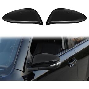 Glossy Black Direct Replacement Mirror Cover Caps Trims for 2014-2024 Toyota 4runner and 2013-2018 Toyota Rav4, Directly Replace Style, Not Sticker Style