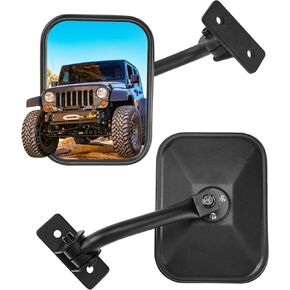 JOYTUTUS Mirrors Doors Off Compatible with Wrangler JK TJ JKU 1997-2018, Easy-Install Quick Release Side View Mirrors, No Vibrate & Wobble Wrangler Side Mirrors Doors Off