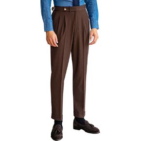Men's Spring/Summer Thin Style Bubble Fabric Classic Gurkha Naples Italian Style Pants No Belt Required Dress Pants