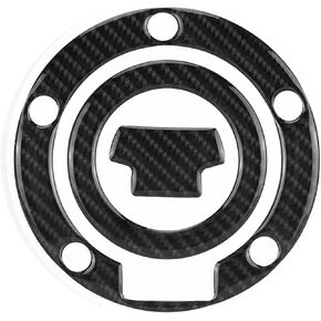 Acouto Carbon Fiber Motorcycle Gas Tank Cap Sticker, Waterproof, Black, Round, Single Use, for Yamaha YZF-R1 R6 FZ1 FZ6 FZ1000 FJR1300