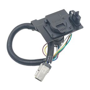 ‎2C3Z-13A576-DA 4 & 7 Pin Trailer Tow Wiring Harness Plug for 2002 2003 2004 Fo-rd F250 F350 Super Duty Truck, 4-Way Flat 7-Way Blade Trailer Wiring Adapter RV Reverse Plug Connector