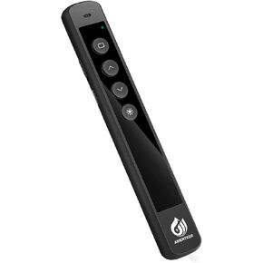 AMERTEER Wireless Presenter, RF 2.4GHz Presentation Remote Rechargeable with Laser Pointer PowerPoint PPT Slides Clicker Support Hyperlink