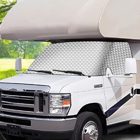 Windshield Cover Compatible with Class B Dodge or Mercedes Sprinter 2006-2015 Front Window 4 Layers Class B Motorhome Cover Temperature Control Sunshade/Snow Cover Strong Magnet