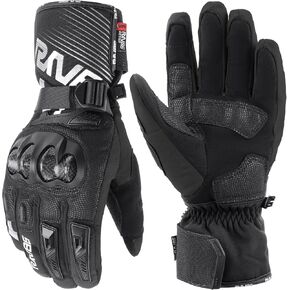 Motorcycle Gloves for Men Winter Riding Gloves with Carbon Fiber Protective Motorbike Powersports Racing Gloves with Touchscreen for Outdoor Sports