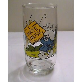 Hardee's 1982 Smurf Character Glasses - Grouchy