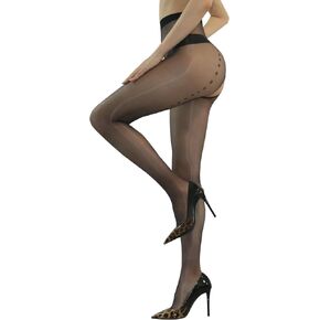 HTRUIYA المرأة سوبر لامعة شير الجوارب السيطرة أعلى جوارب طويلة جوارب الحرير الترا مثير البولكا نقطة خط لامعة جوارب طويلة in Kuwait