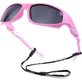 Kids Sports Polarized Sunglasses Soft TR90 Flexible Youth Sunglasses for Boys Girls Age 3-12