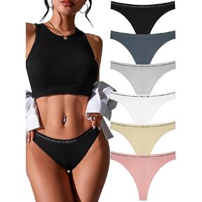 Thongs for Women Sexy Breathable No Show Thong Underwear Women Multiple Pack