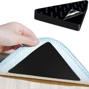 Rug Pad Gripper, Non-Slip Carpet Tape for Hardwood Floors, Rug Stoppers to Prevent Sliding (12pc)