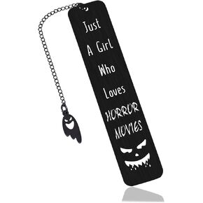 Halloween Gifts for Women Girly Girl Stuff Funny Bookmarks Horror Lovers Gifts Goth Gifts for Women Horror Movie Merchandise Scream Merch Christmas Birthday Gifts for Girls Daughter Gothic Bookmark