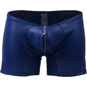comeondear Men's Boxer Shorts Front Zipper Briefs Underwear Pouch Low Rise Trunks Hipster XS-L