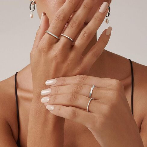 Florideco Stackable Gold Rings for Women Non Tarnish Dainty 14K Gold Plated Stackable Thin Rings Cubic Zirconia Thumb Ring Set Trendy Statement Promise Wedding Bands Engagement Rings for Women Size 5-10 in Saudi Arabia