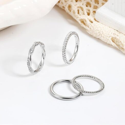 Florideco Stackable Gold Rings for Women Non Tarnish Dainty 14K Gold Plated Stackable Thin Rings Cubic Zirconia Thumb Ring Set Trendy Statement Promise Wedding Bands Engagement Rings for Women Size 5-10 in Saudi Arabia